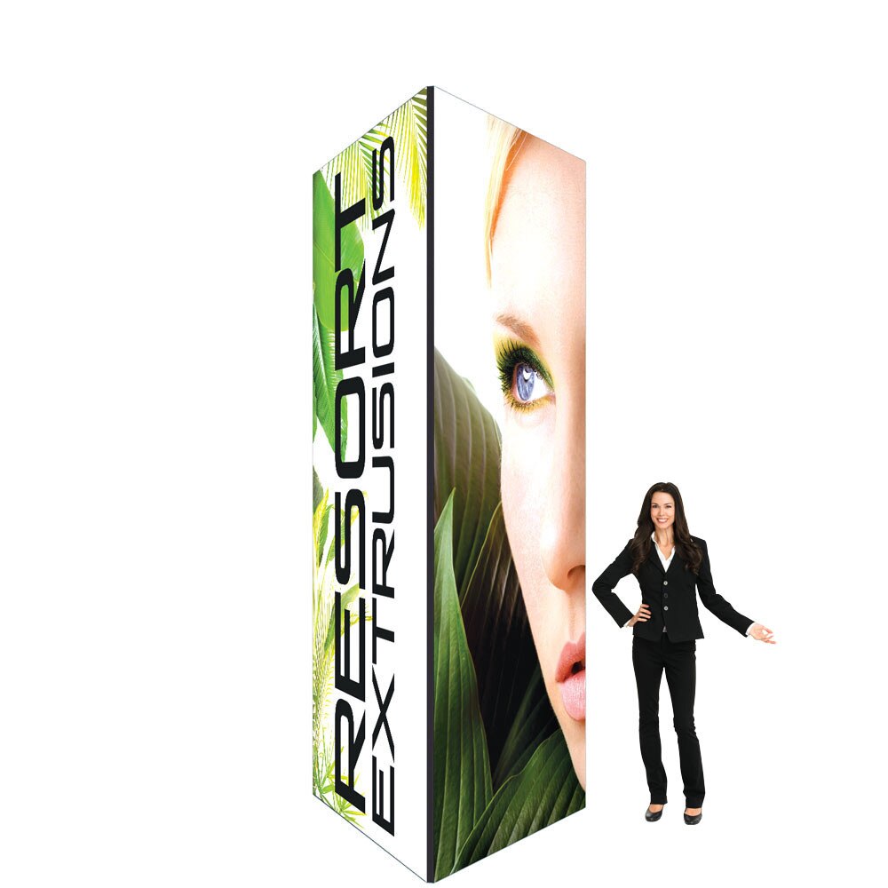 Big Sky Square Tower Black Frame with Backlit — 5x12 Graphic Package